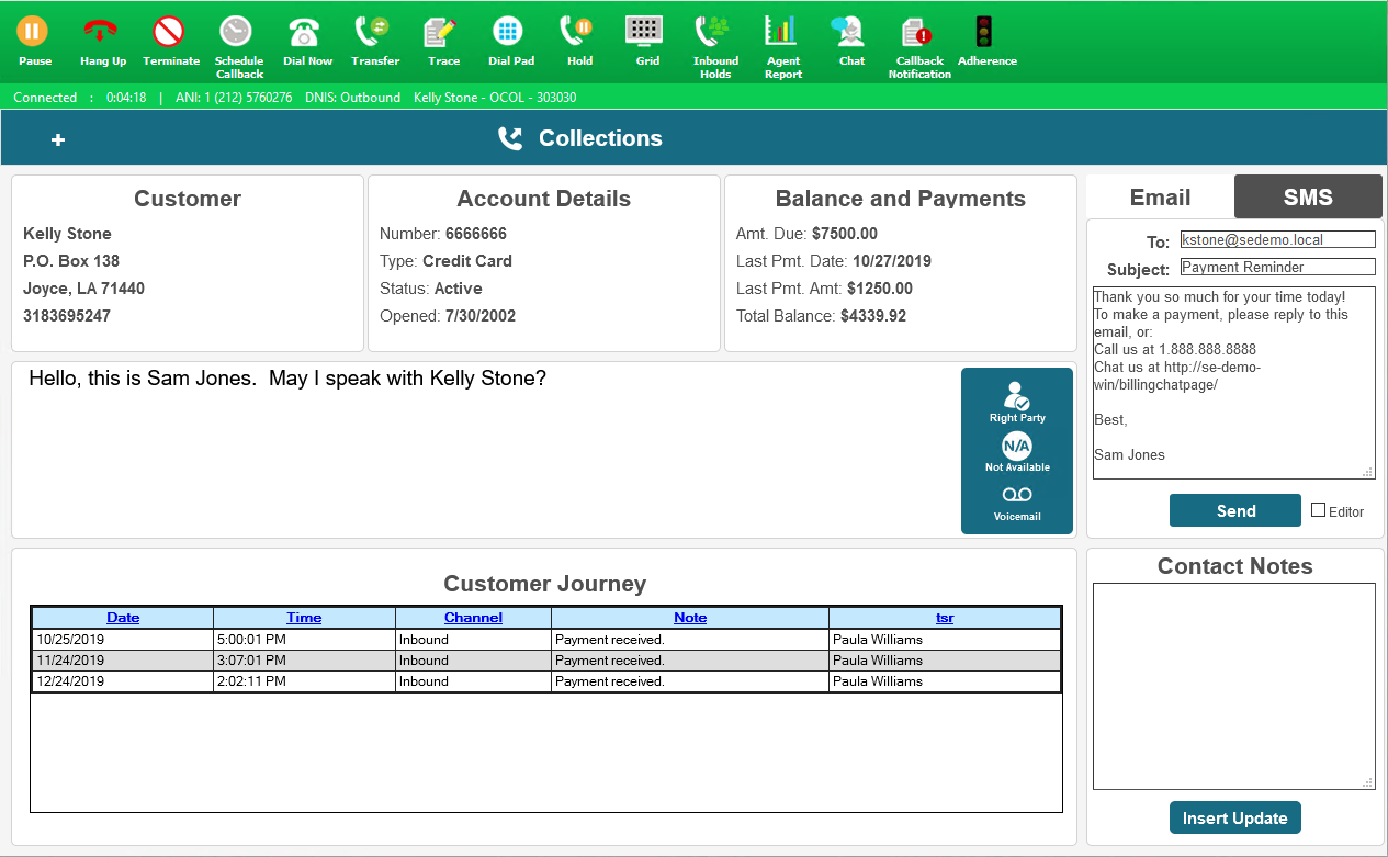 screenshot of Alvaria CX Suite